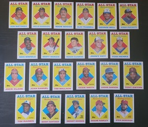 1988 TOPPS BASEBALL 1987 ALL-STAR TEAM & LEAGUE LEADERS COMPLETE SET OF 22 CARDS