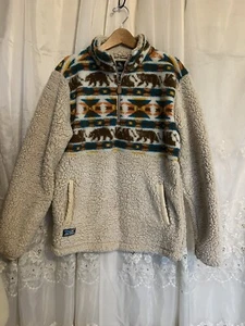 Simply Southern Size Medium 1/4 Zip Pull Over Fleece Southwestern Sherpa - Picture 1 of 9