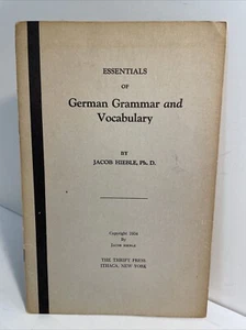 Jacob Hieble: Essentials of German Grammar & Vocabulary + 12 page grammar insert - Picture 1 of 16