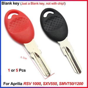 For Aprilia RSV 1000, SXV550, SMV750/1200 - 1 or 5 Pcs of Black/Red Blank key - Picture 1 of 18
