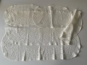 Spitzendeckchen Untersetzer gestrickt Strickspitze 4 Stck. (Strick 5) - Bild 1 von 6