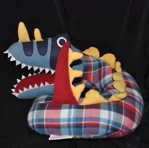 Company Store Niños Almohada Cuello Serpiente Azul y Rojo Cuadros Dientes de Serpiente Viaje Adulto - Imagen 1 de 8