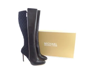Botas a la rodilla Michael Kors Clara de cuero negro gamuza ~ Reino Unido 9.5 / EU 42.5 / EE. UU. 12.5 - Imagen 1 de 12