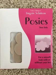 Nipple Pasties 2 Pair Beige Nude 3" Peel & Stick Posies Lingerie Solutions NEW - Picture 1 of 3