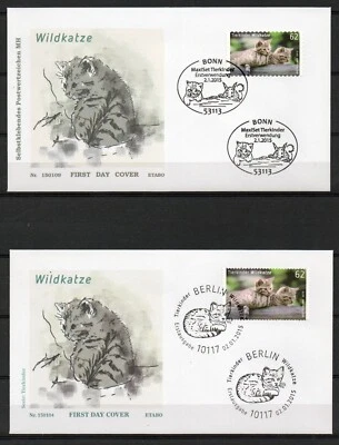 Germany - Wildlife - Both Types - 2015 FDC´s - 4 stk. - VF Used !!!!!  (A5966) - Image 1 of 2