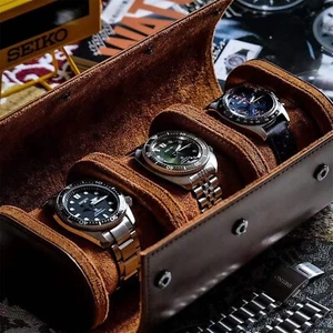 AU SALE Travel Watch Storage Box Display Case Portable Vintage Watch Roll Pouch - Picture 1 of 28