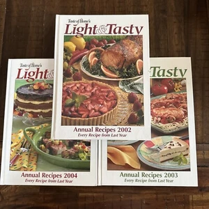 Lot 3 Taste of Home- Light & Tasty Annual Recipes 2002 2003 2004 HARDCOVER - Picture 1 of 15
