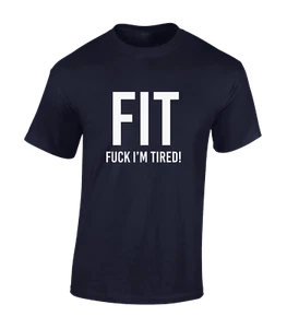 CAMISETA FIT FU*K I'M CANSADO PARA HOMBRE BROMA DIVERTIDA GIMNASIO ENTRENAMIENTO TOP DISEÑO CORRER NUEVA - Imagen 1 de 12