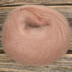Silk Mohair Italian Fluffy (Dyed Old Rose) 50g 400m Wool Knitting Lace 2 ply - Picture 1 of 2