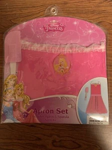 Disney Princess Pink Apron Dress Up Play Set    2pc New - Picture 1 of 2