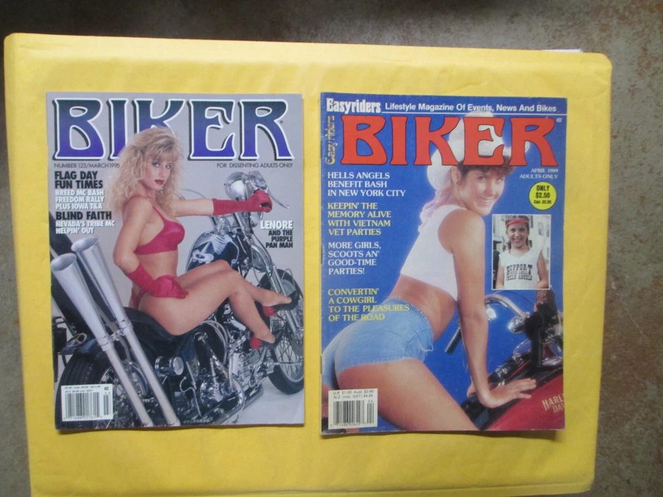 2-EASYRIDERS BIKER MAGAZINES APRIL 1989 + MARCH 1995 HELLS ANGELS BASH - Image 1 of 1