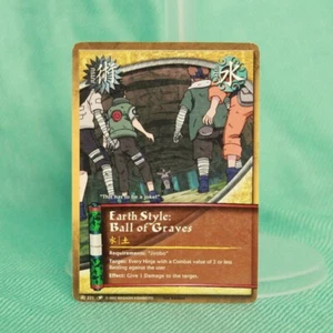 Naruto CCG Card - Earth Style Ball of Graves Card #221 - Shonen Jump 2002 - Picture 1 of 2