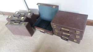 7 x Vintage VHS Video Storage Cases. Each can hold 18 tapes - total 126 tapes - Picture 1 of 6