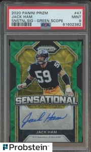 2020 Panini Green Scope Prizm Sensational #47 Jack Ham HOF AUTO 2/25 PSA 9 - Picture 1 of 2