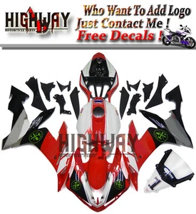 Red White Black Injection Fairings For Yamaha YZF R1 04-2006 Plastic Fairing Kit - Picture 1 of 6