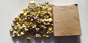145 vintage buttons yellow steel plastic covered 1.6 cm - Foto 1 di 4
