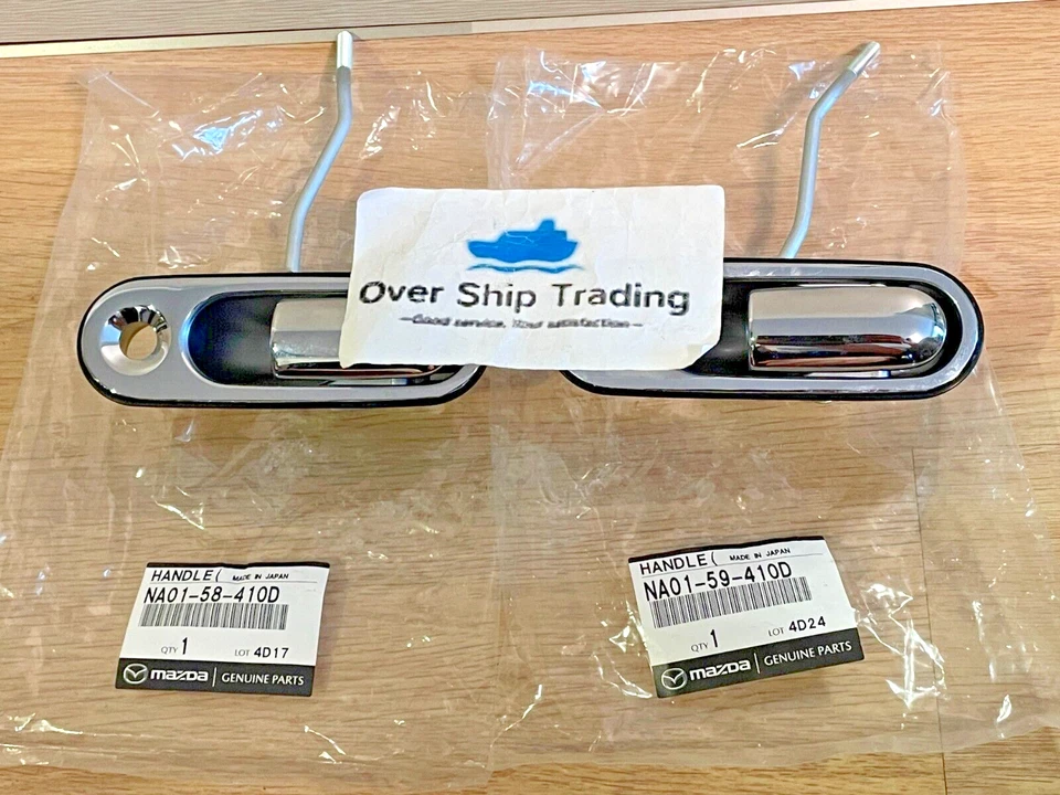 Mazda Genuine Miata MX-5 Roadster 90-97 Chrome Outer Door Handle Left Right OEM Foto 1 de 4