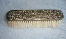 ANTIQUE Vanity Horse Hair or  Clothing Brush silver tone
