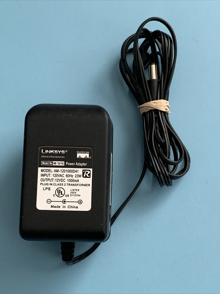 OEM LINKSYS Router ADAPTADOR FUENTE DE ALIMENTACIÓN AD 12/1C 12VDC AM-1201000D41 Foto 1 de 1