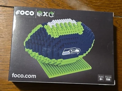 Seattle Seahawks NFL Fútbol Fútbol Fútbol BRXLZ 3-D Conjunto de bloques de construcción Foto 1 de 2