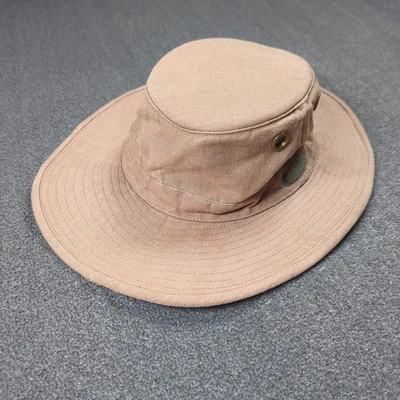 Sombrero de cáñamo The Tilley TH4 talla 7 3/8 marrón moca senderismo al aire libre cubo gorra para el sol Foto 1 de 4