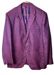 Hanson (vedi misure) Blazer rosso made in Hong Kong vintage fatto a mano su misura - Foto 1 di 13