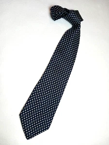 Nueva Corbata BERT PULITZER Azul Oscuro Blanco Lunares 100% Seda Qte_A - Imagen 1 de 3