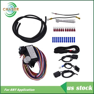 14 Fuse 12V Wiring Kit Fit For Most Hot Rods 12 Circuit Universal Wire Harness - Picture 1 of 11