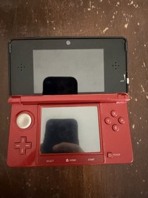 Nintendo 3DS Console Red Edition + 3 Pokemon Games/ 1 Non Pokemon Game