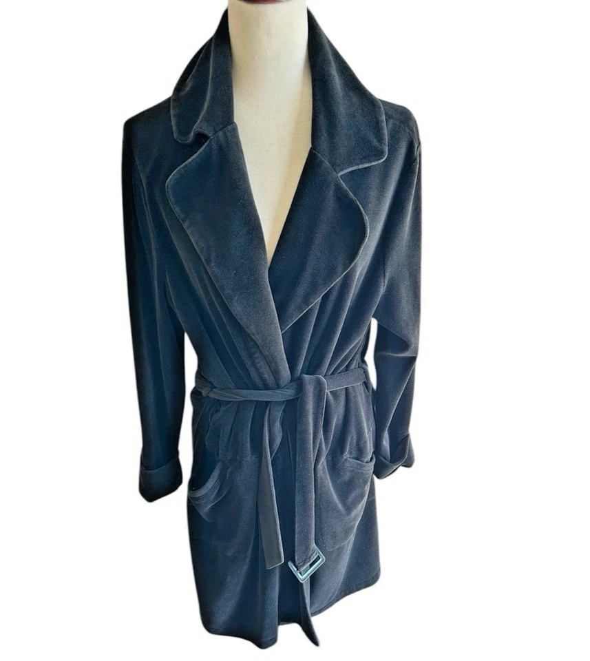 Женский халат Soma Joleen размер XL черный бархат миди атласный халат с подкладкой уютный роскошный - Изображение 1 из 4