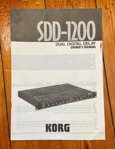 Korg SDD-1200 Dual Digital Delay Original Owner's Manual c.1986 - Picture 1 of 8