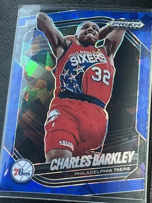 2024-25 Panini Prizm Black Prizms Blue Ice #260 Charles Barkley  /125 76ERS - Image 1 of 2