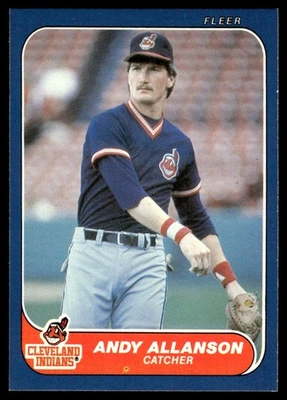 1986 Fleer Update Andy Allanson Cleveland Indians #U-2 - Image 1 of 2