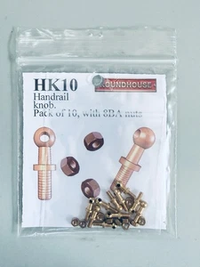 Roundhouse HK10  Handrail knob, set of 10 with 8BA nuts / Handlaufhalter, 10 St. - Bild 1 von 1