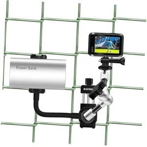 Baseball Metal Dual Fence Mount Compatible for GoPro/Mevo Start Smartphone - Picture 1 of 8