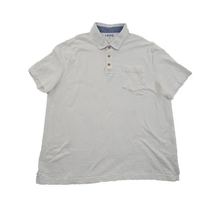 Camisa Polo Izod Para Hombre XXL Blanca Algodón Slubby Usada en Excelente Condición Manga Corta Atlética - Imagen 1 de 15