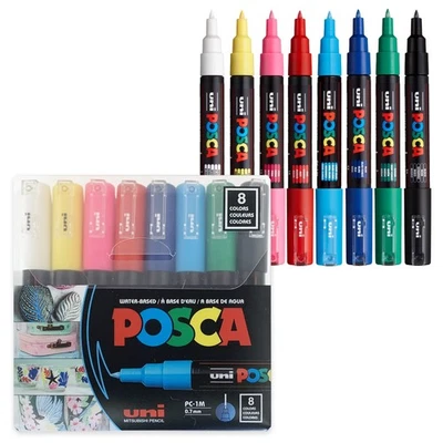 mitsubishi pencil water-based pen Posca extra fine 8color - Image 1 of 4