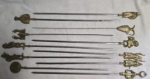 11 Vintage Messing & Edelstahl Türkische Grill Schaschlik Spieße 2025 - Bild 1 von 6