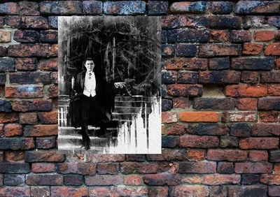 from 1931 Dracula Bela Lugosi 18" x 24" watercolor art print poster dripping... - Image 1 of 2