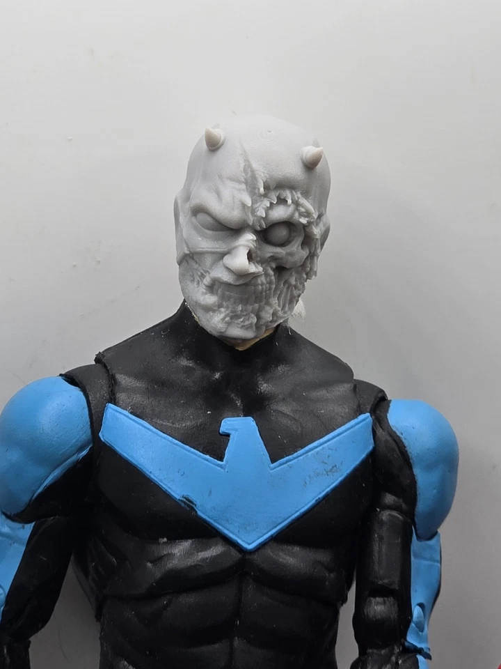 Cabeza de Superhéroe DIABLO Of DARRES ZOMBIE Impresa en 3D 1:10 7" LEYENDAS DC MULTIVERSO Foto 1 de 1