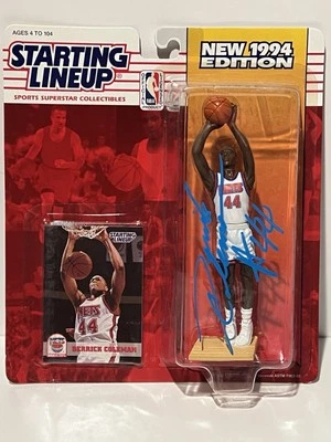 DERRICK COLEMAN 1994 Signed Autographed Auto Nets Starting Lineup SLU PSA COA - Image 1 of 3