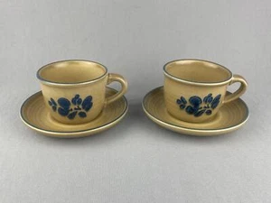 2 Pfaltzgraff Volkskunst Tassen und Untertassen Vintage - Bild 1 von 8