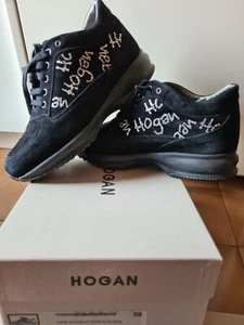 HOGAN Interactive in Camoscio Nere E Swarovski Con Scatola - TG. 38 e 1/2 - Foto 1 di 4