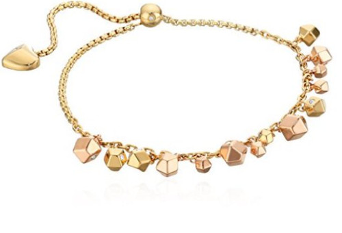 Bracciale MICHAEL KORS su misura bicolore oro rosa pepita scorrevole MKJ6591931 + SCATOLA MK