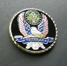 ARMY VETERAN EMBOSSED PATRIOTIC SERIES CHALLENGE COIN 1.6 INCHES NEW