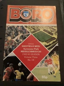 1983 Middlesbrough V Sheffield Wednesday Football/soccer Programme - Picture 1 of 3