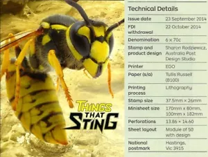 AUSTRALIA THINGS THAT STING PRESENTATION PACK With Stamps and Folder - Picture 1 of 4