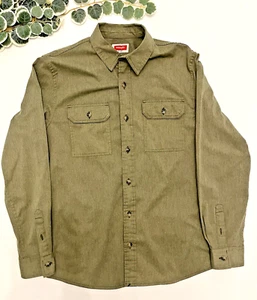 Wrangler Hemd Herren M Grün Langarm Knopfleiste Western Cowboy Flex - Bild 1 von 6