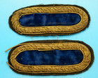 PAIR CIVIL WAR INFANTRY / ZOUAVE OVAL SHOULDER STRAPS - MATCHED ANTIQUE ORIGINAL