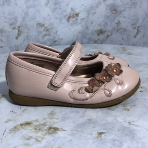 Rachel Shoes Toddler Girls Sz 10M Shoes Pink Brown Floral Mary Jane Loafers - Picture 1 of 12
